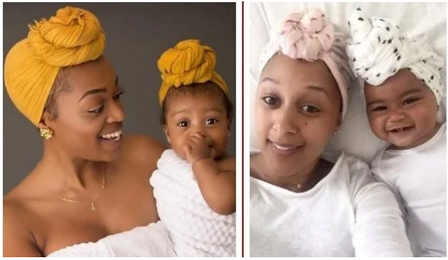 Nigerian mothers and daughters rocking same head wraps