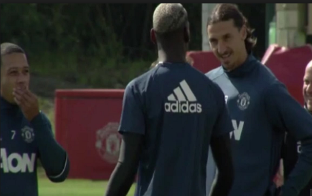 Watch Pogba's first training with Manchester United