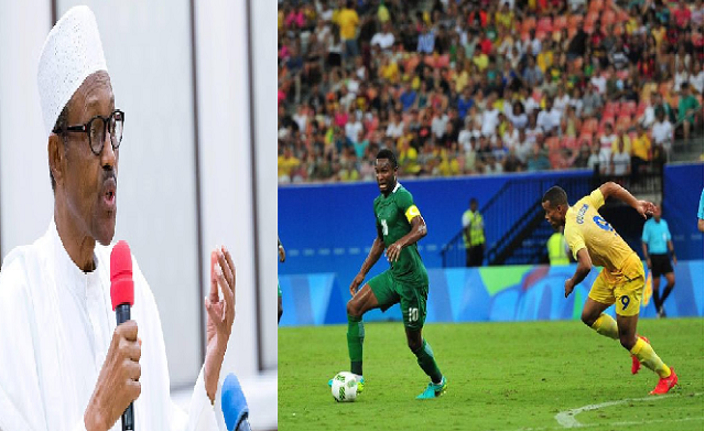 Buhari's reaction to Nigeria's win against Denmark-TheinfoNG
