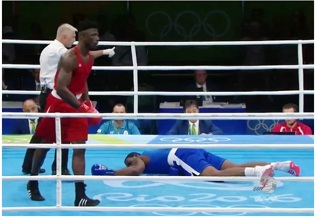 Nigerian boxer knocks opponent in round 1