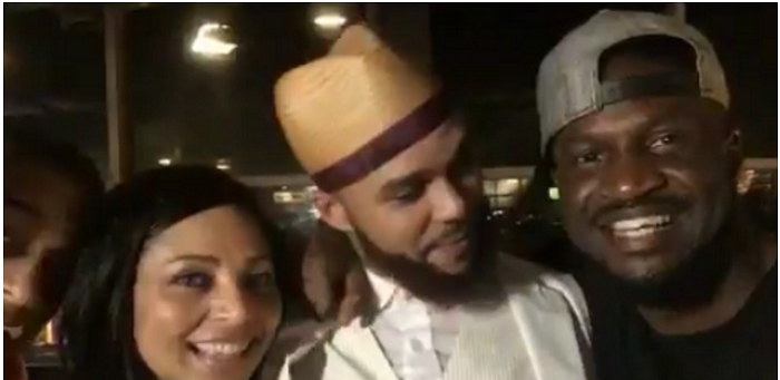 Lola and Peter Okoye hang out with singer Jidenna