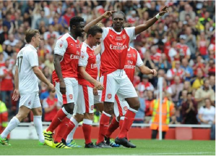 Kanu Nwankwo ‘Papilo’ score hat trick in Arsenal Vs Milan