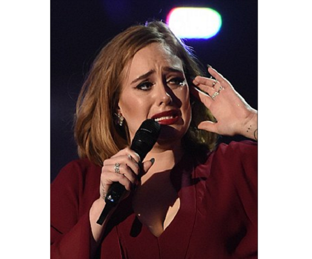 Check out the moment Adele bursted into tears at the 2016 BRIT Awards See Photos