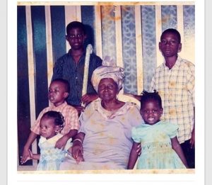 hrowback photo of Seyi and his grandma, Awolowo's wife