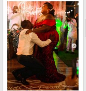 Adorable photos of Ghanaian man with his plus-size bride