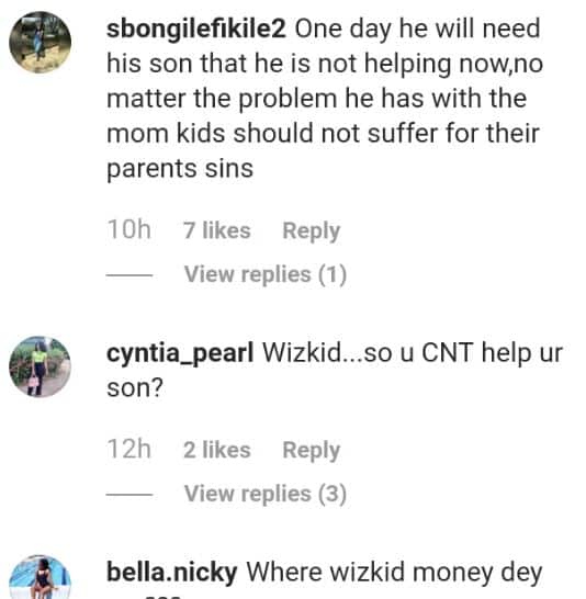 'Please pray for me, I'm the only one taking care of my child' - Wizkid's first baby mama