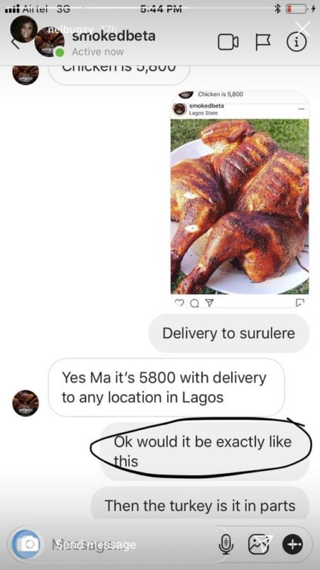 See what Nigerian lady got after she ordered chicken from Instagram vendor (Photos)