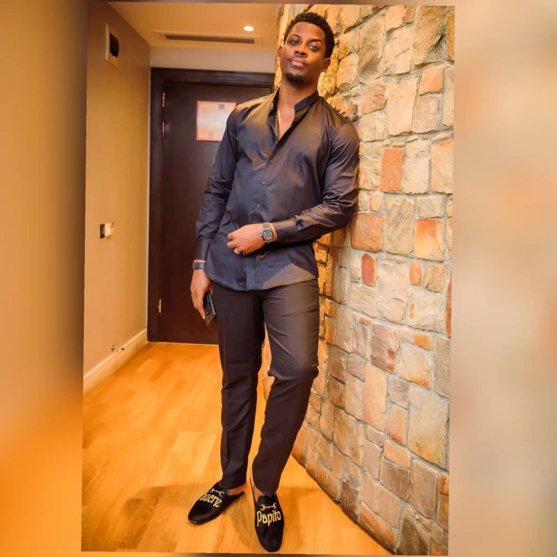Seyi and his girlfriend, Adeshola step out in Halloween costume