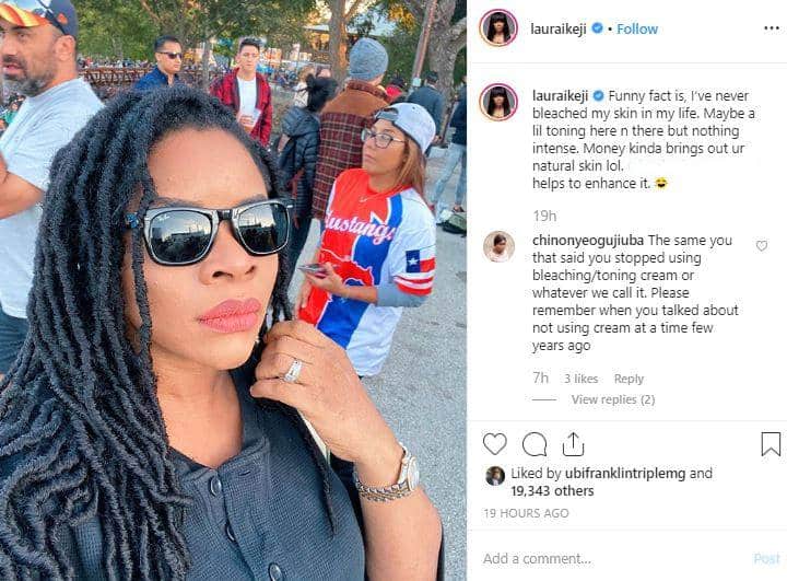“I have never bleached my skin in my life” – Laura Ikeji