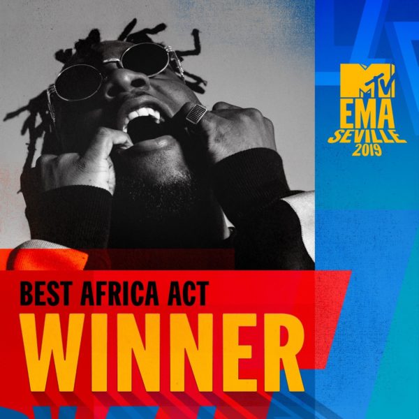 Burna Boy wins ‘Best Africa Act’ Award at 2019 MTV EMA’s