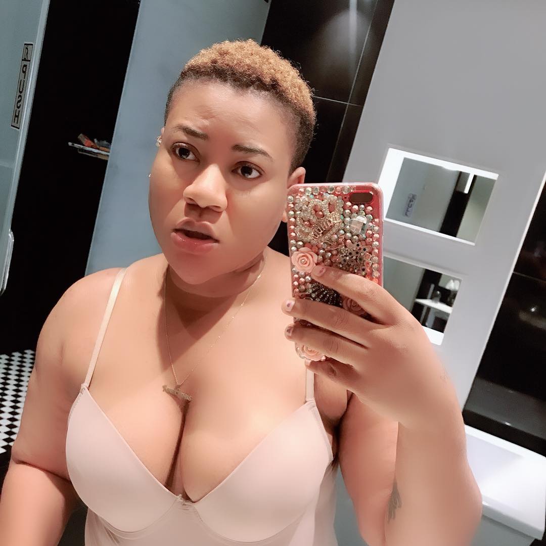 Actress Nkechi Blessing teases her fans with bedroom photos as she vacations in Dubai (Photos)