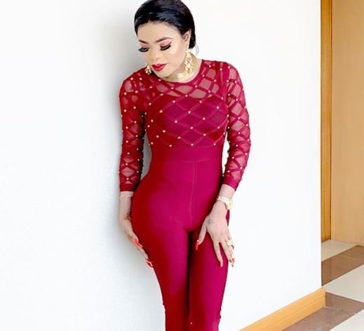 BUSTED! Bobrisky steps out bra-less in Dubai - See what he wears on his chest (Video)