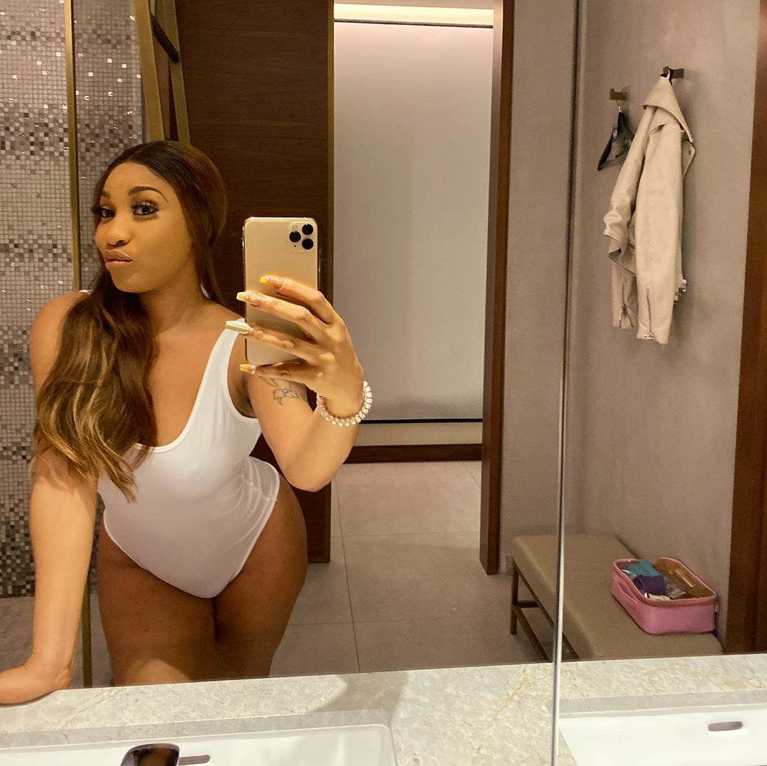 Embattled Tonto Dike released from Prison; shares intimate photos as she prepares to make love to her man