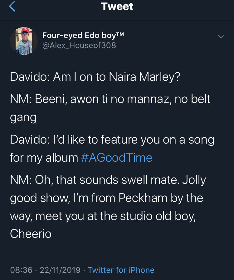 Naira Marley wore suit and tie in Davido’s album - Marlians react as Naira Marley raps in English