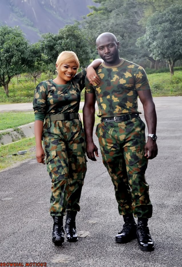 Lovely pre-wedding photos of a corps member and her Soldier fiance 