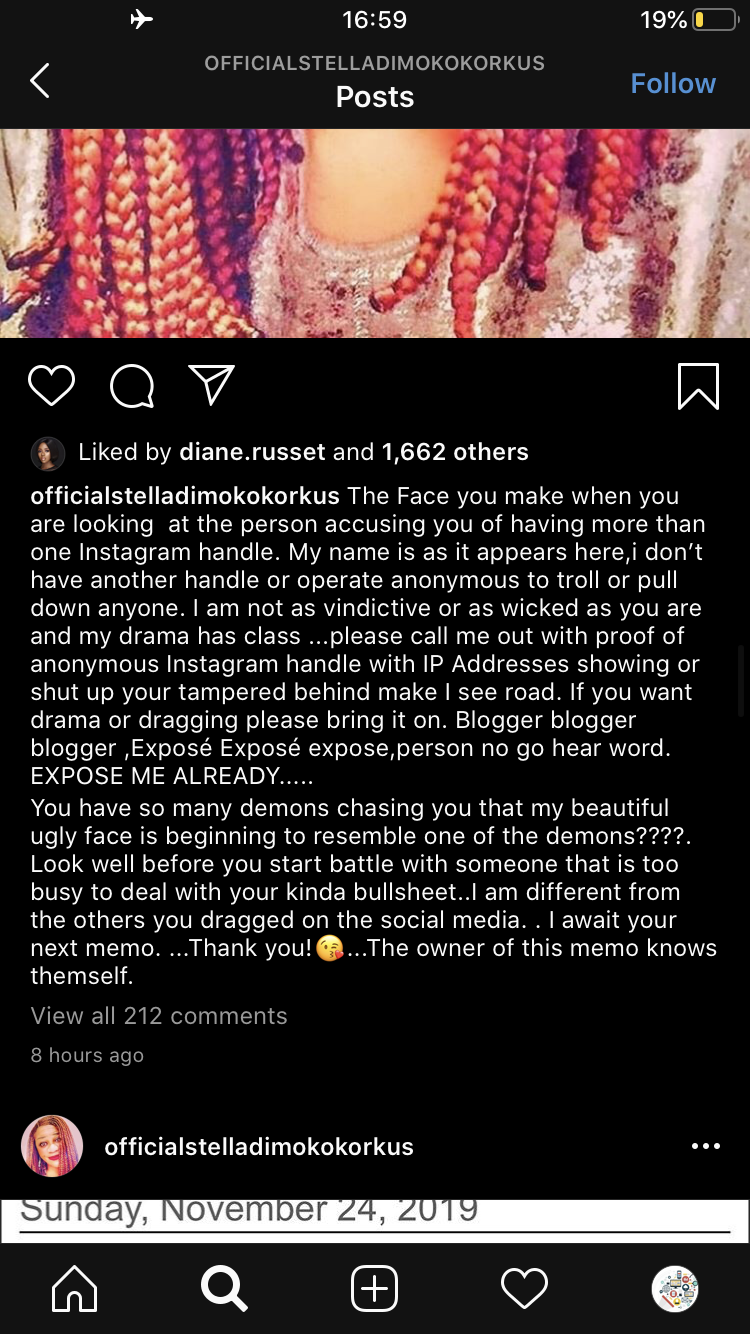 You’re friends with Bobrisky because he’s paying your house rent - Blogger Stella Dimorkokorkus and Tonto Dikeh drag each other dirty (Photos)
