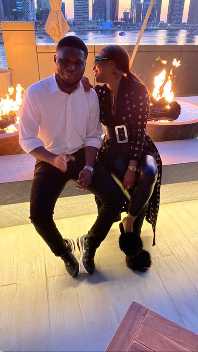 Tonto Dikeh finally reveals her mystery boyfriend in Dubai, spends cozy moment with him (Photos)