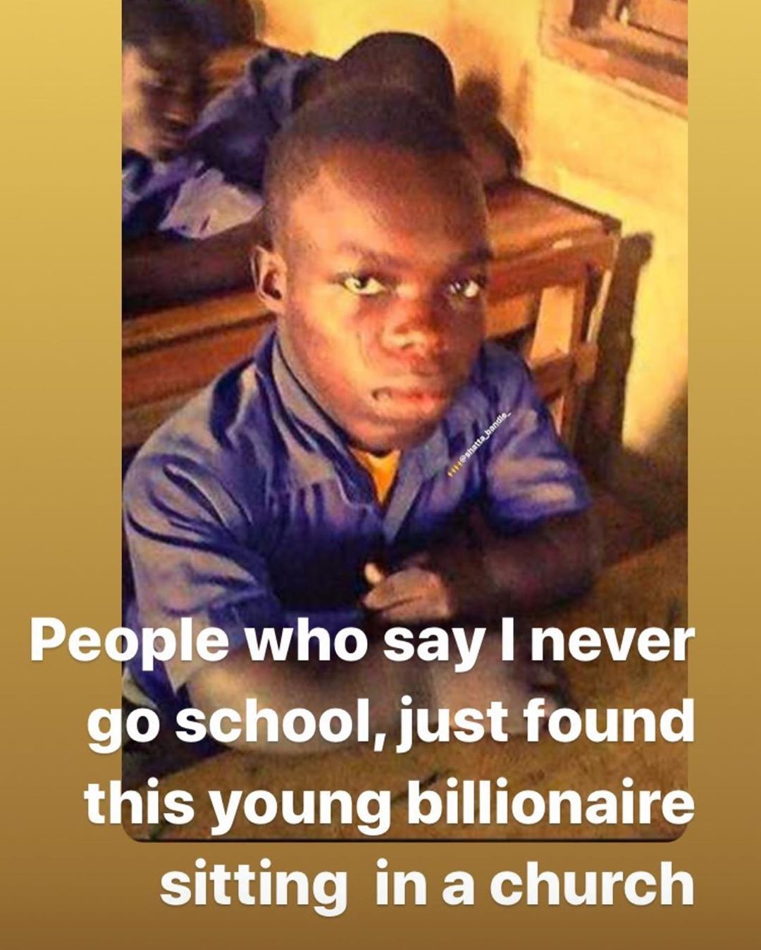 This is for people who call me illiterate - Shatta Bandle shares throwback photo of himself in secondary school