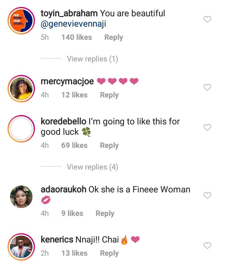 “You are Beautiful” — Uche Jombo, Funke Akindele and Toyin Abraham react as Genevieve Nnaji shares new photos