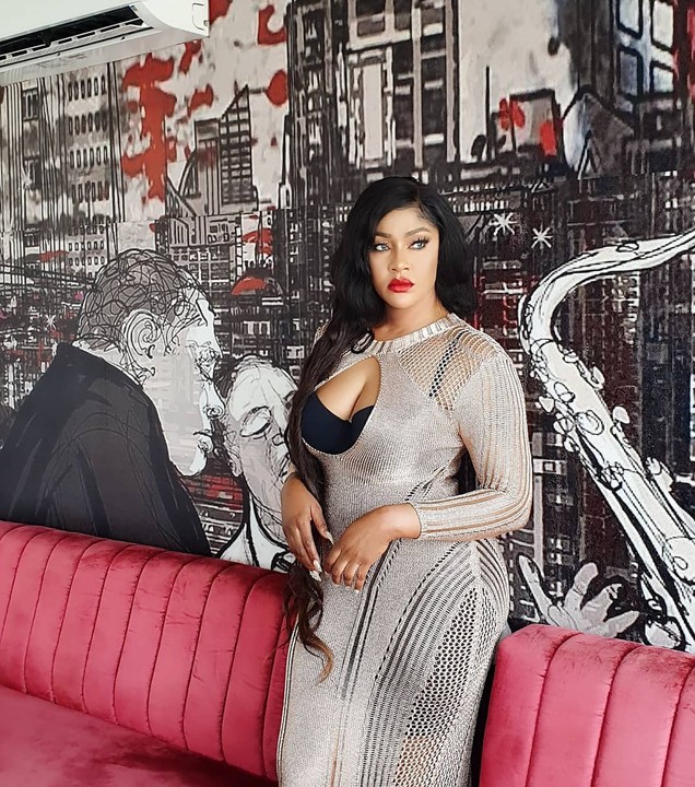Angela Okorie Treats Her Fans With Massive Cleavage Display (Photos)