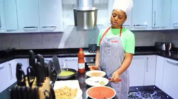 Regina Daniels Shows off how she cooked delicious Okro Soup for her husband Ned Nwoko (Video)