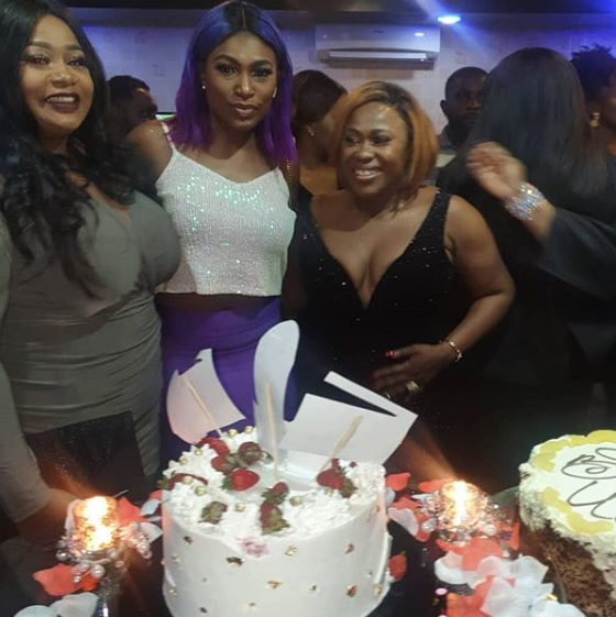 Mercy Johnson, Rita Dominic, Kate Henshaw, others turn up for Uche Jombo’s 40th birthday party (Photos)