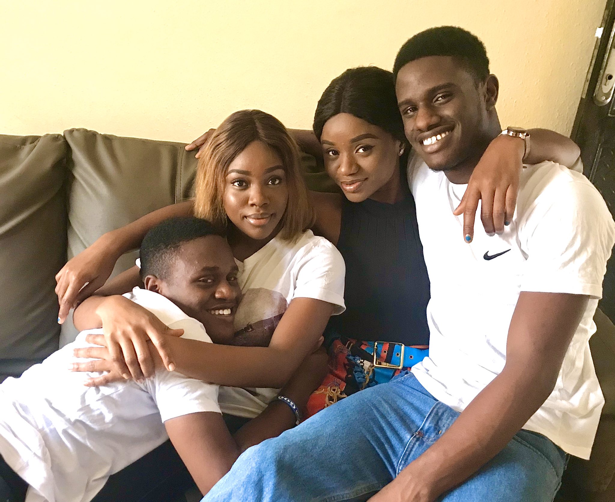 Nigerian lady and her siblings recreate a photo they took 12years ago