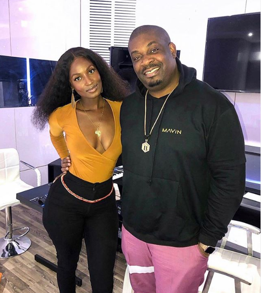 New girlfriend? Don Jazzy spotted holding a mystery woman in Mavin Records HQ (Photo)
