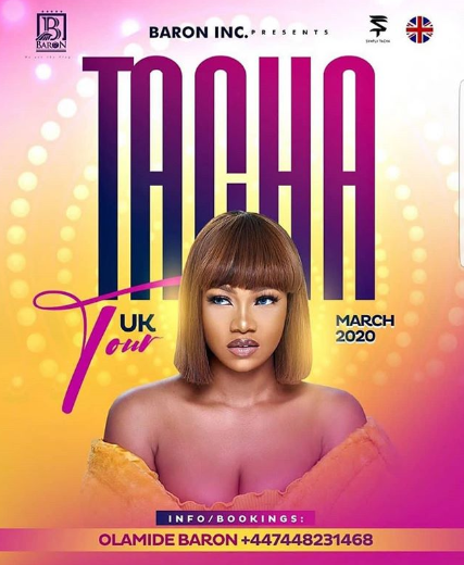 Tacha announces UK Tour in March 2020 (Video)