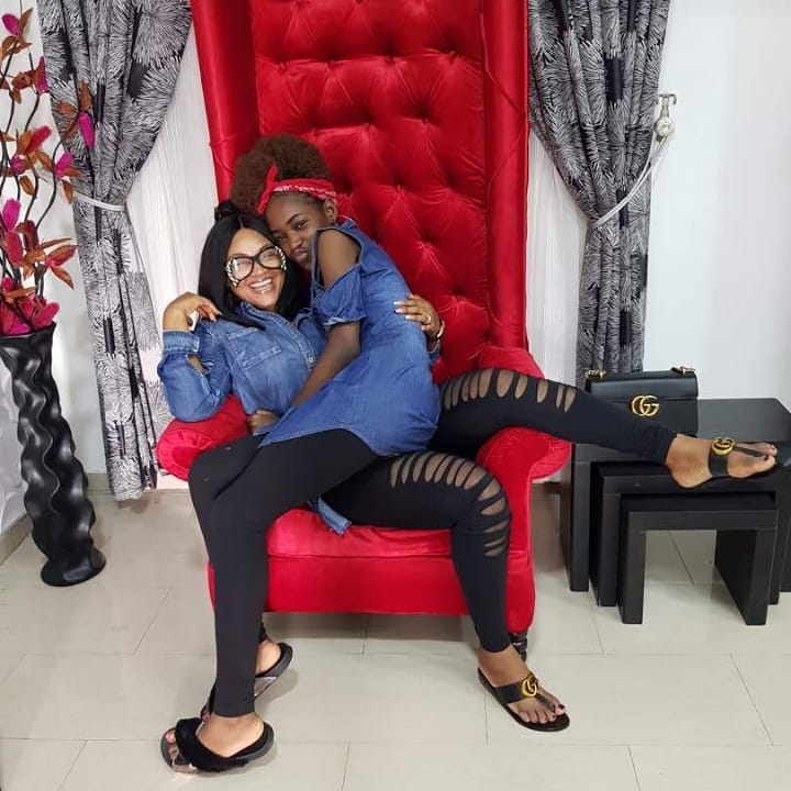 Nigerian female celebrity single moms who are taking good care of their children despite raising them alone