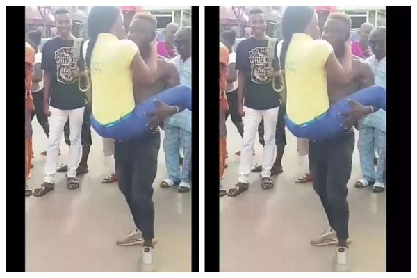 Nigerian Lady slaps male dancer for rough handling her (Video) | Theinfong