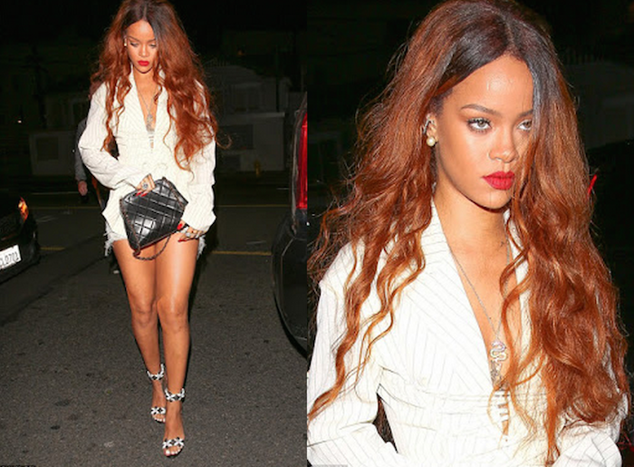 Rihanna looks stylish in denim shorts - Oh! she's so beautiful!