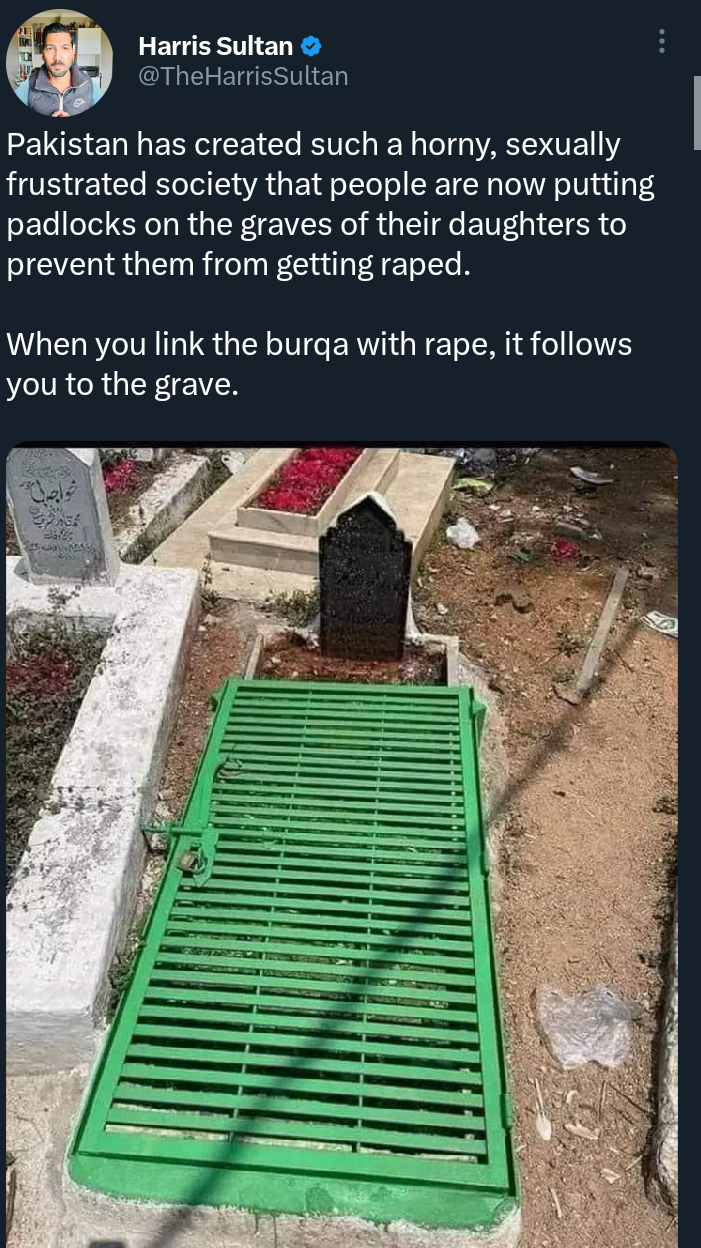 Residents now paddlock their daughters graves to prevent them from getting raped in Pakistan