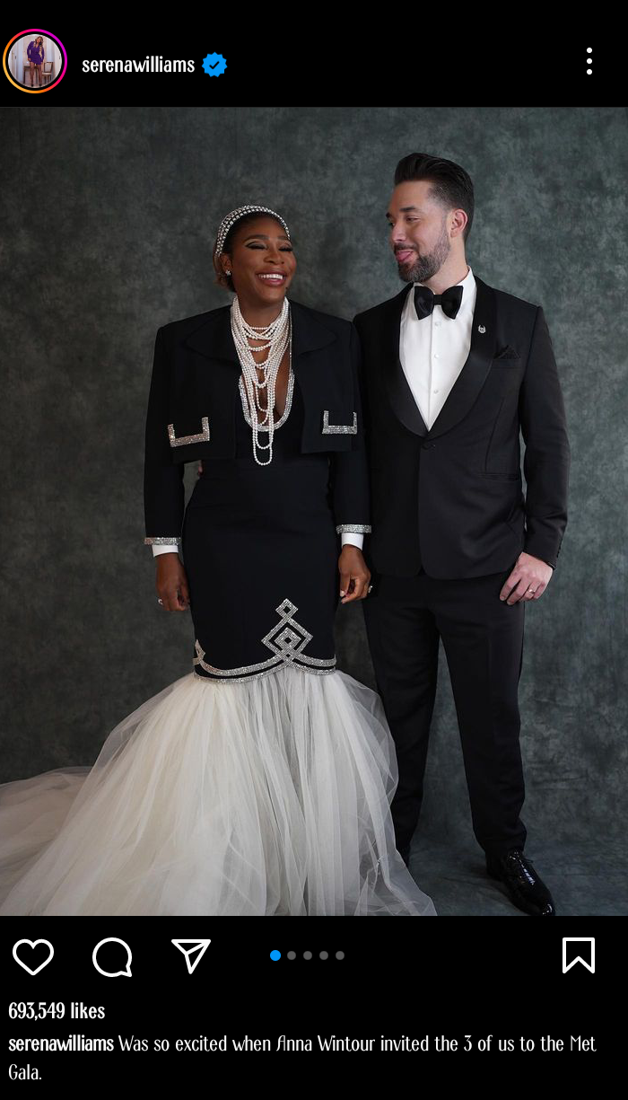 Serena Williams announces second pregnancy with husband, Alexis Ohanian at Met Gala
