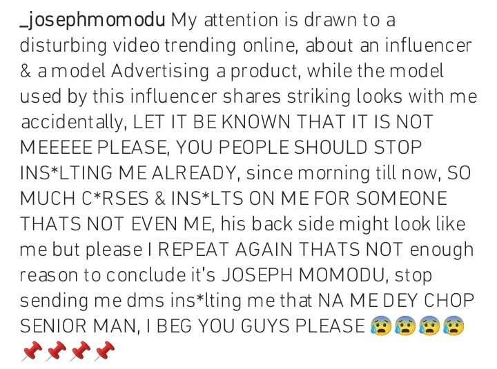 Joseph Momodu issues out a disclaimer over raunchy video of Bobrisky and his lookalike