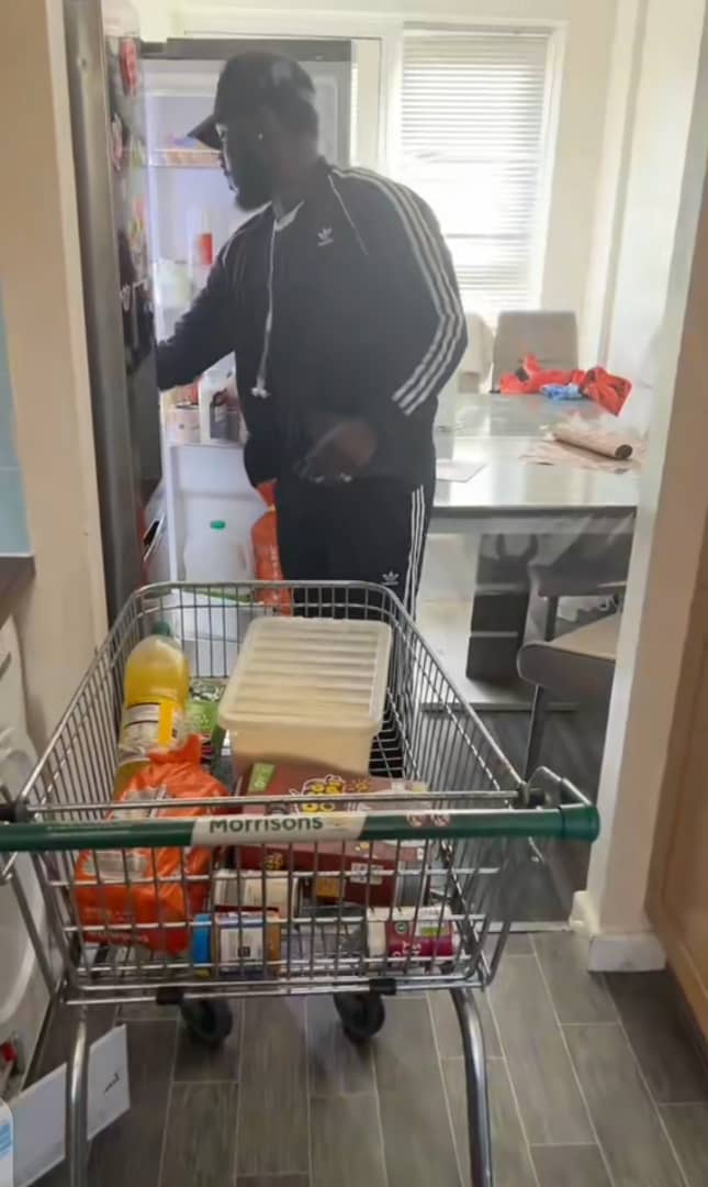 "Shege full front" - Man goes with trolley to mum’s house, treats it like Supermarket as he shops