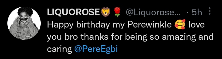 "Thanks for being so amazing and  caring" BBNaija's Liquorose celebrates Pere Egbi on his birthday