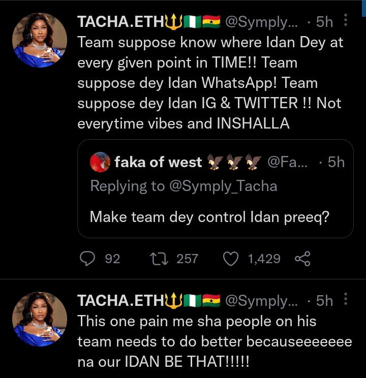 “This one pain me, his team needs to do better” Tacha Akide reacts to Davido’s cheating scandal