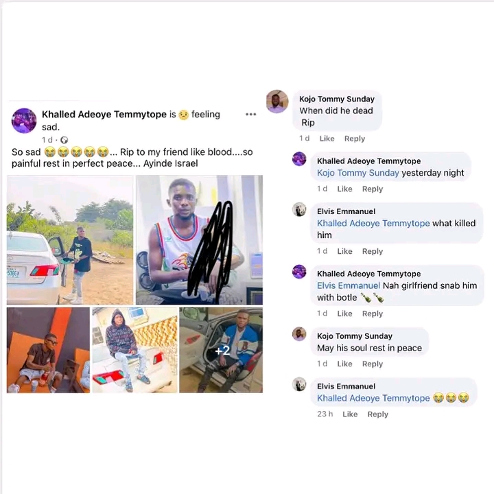 Nigerian man stabbed to death by side chick he brought to his house after his wife travelled