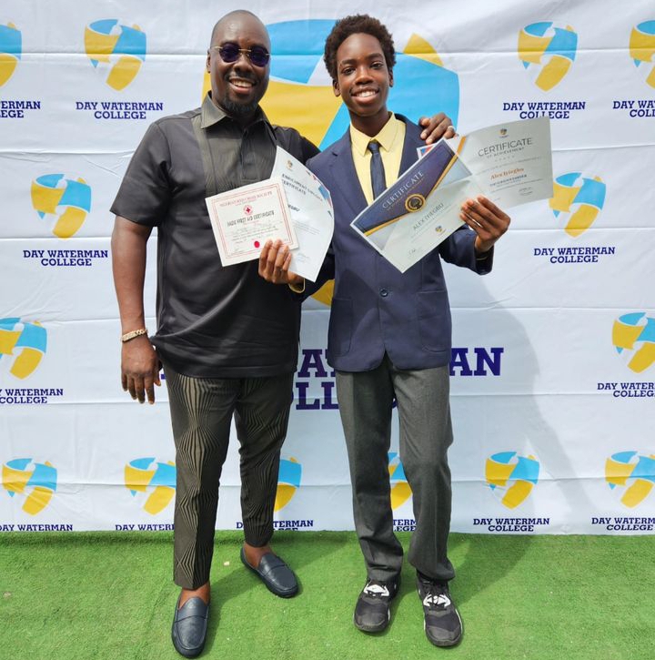 “Son of Odogwu will always be Odogwu” Obi Cubana brags as his son bags awards and becomes a best selling author