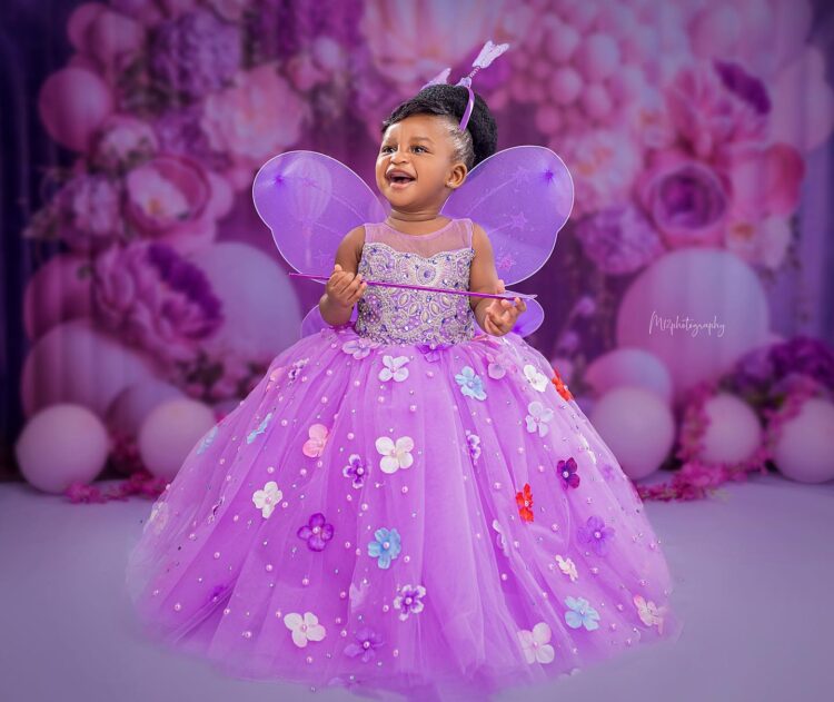 "My heart in human Form, my precious and rare Gem" Actress, Yetunde Barnabas pen heartwarming note to daughter on her 1st birthday (Photos)