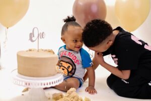 "You have taught me how precious time is" Wizkid's girlfriend, Jada P celebrates second son on his first birthday (Photos)