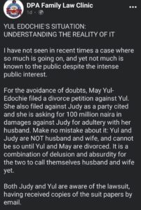 May Edochie Sues Judy Austin & Yul Edochie For Adultery, Asks For 100 Million Naira In Damages