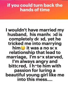 “I h@te my husband with passion. He tricked me” — Nigerian Lady cries out, shares her sad story