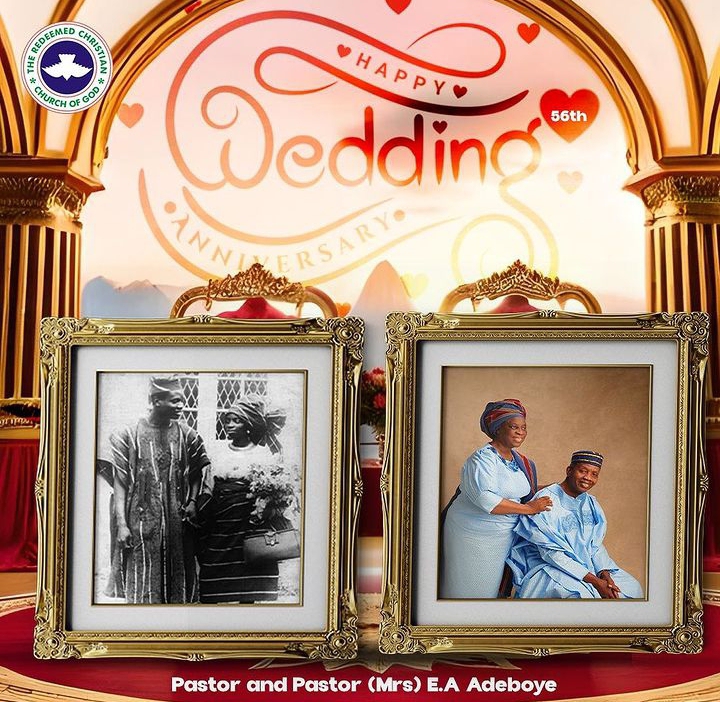 “56 years of beautiful companionship" Pastor Adeboye and wife, Foluke celebrate 56th wedding anniversary (Photos)