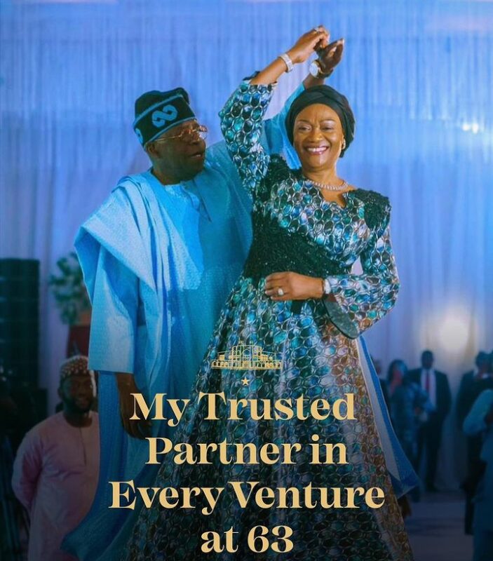 "The one special person who has consistently filled my days with joy and laughter" Tinubu sweetly celebrates wife on her 63rd birthday
