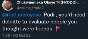 "Re-evaluate Your Friends"- Frodd Tells Mercy Eke, Fan Lists Names Of Celebrities She Should Avoid