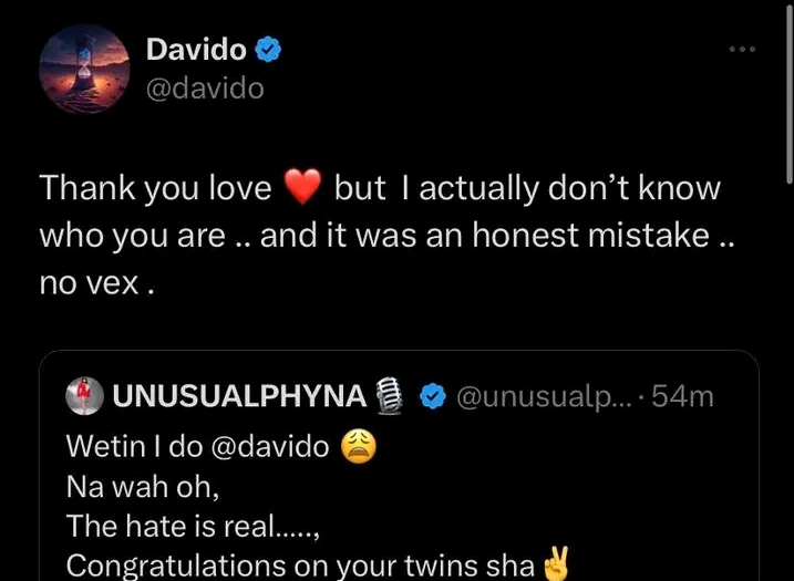 "I actually don’t know who you are" - Davido replies BBNaija's Phyna after she called him out for liking a post disrespecting her