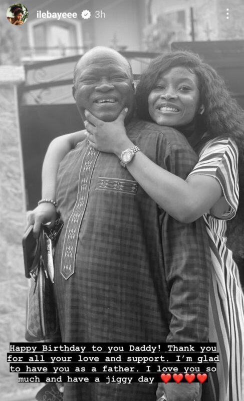 "I'm glad to have you as a father" BBNaija's Ilebaye pen heartwarming note to father on his birthday