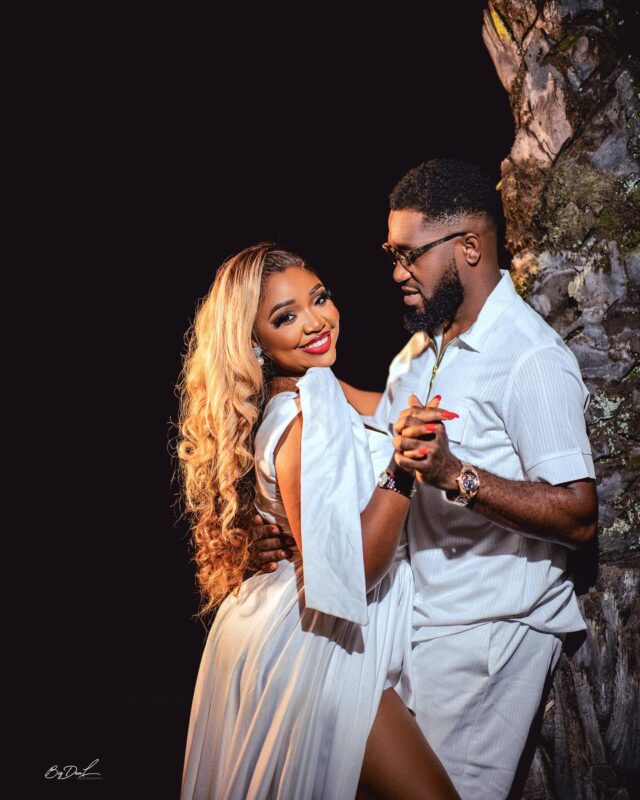 "You are mine forever" Actress, Ekene Umenwa tell husband as they releases pre-wedding photos ahead of their white wedding
